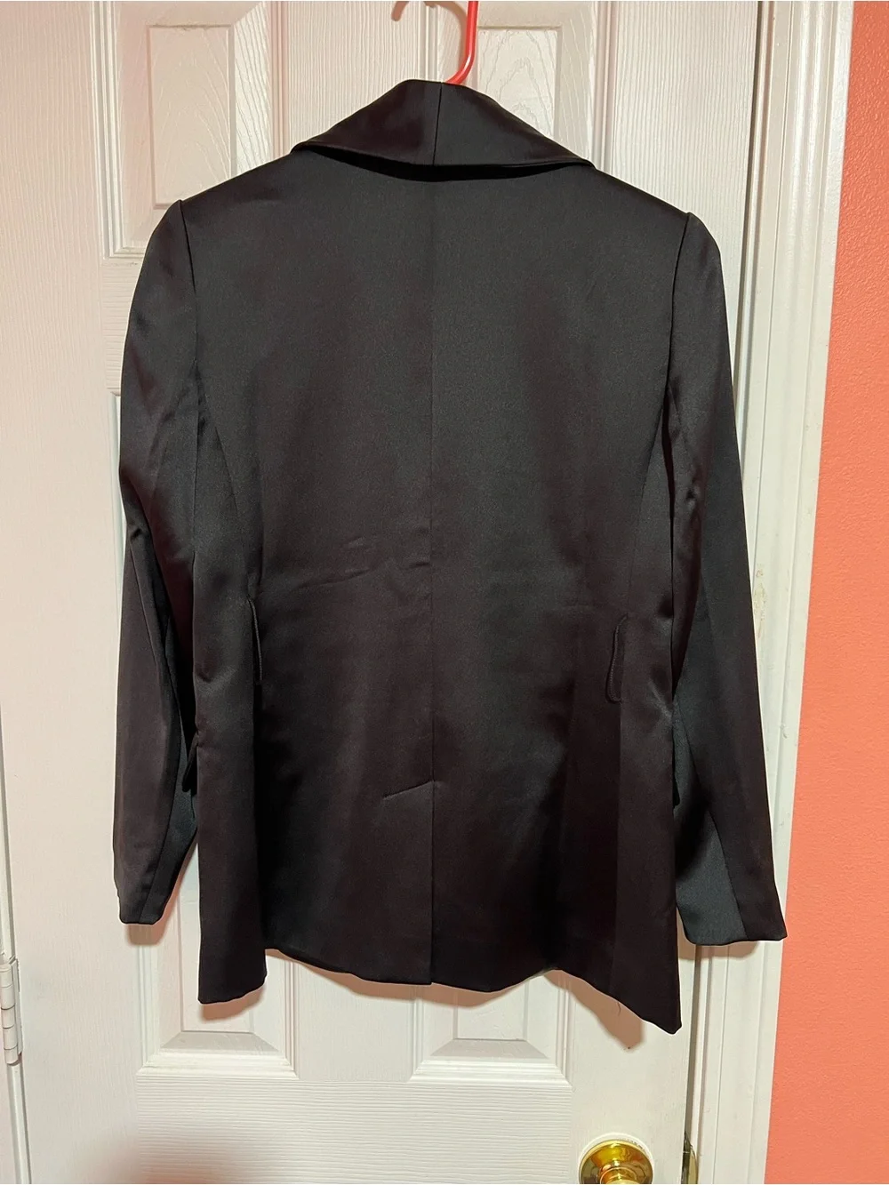Banana Republic Women’s Black Satin Shawl Lapel Tuxedo Jacket Petite 00